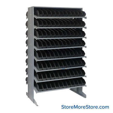 Storage Shelves with Bins 36''W x 24''D x 60''H - QPRD-100BK SMS-08-V45-QPRD-100BK