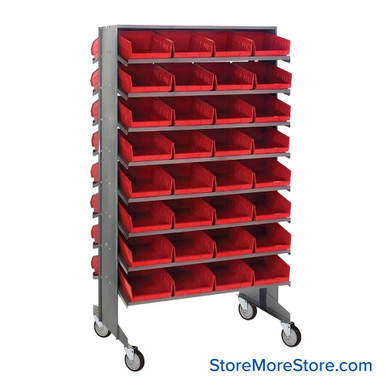 Storage Shelves with Bins 36''W x 36''D x 60''H - QPRD-108RD-W SMS-08-V45-QPRD-108RD-W