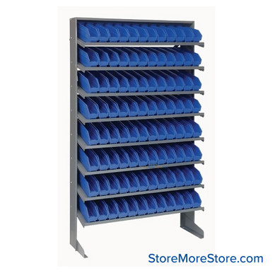 Storage Shelves with Bins 36''W x 12''D x 60''H - QPRS-100BL SMS-08-V45-QPRS-100BL