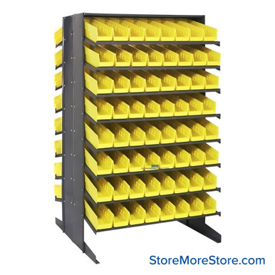 Storage Shelves with Bins 36''W x 36''D x 60''H - QPRD-103YL SMS-08-V45-QPRD-103YL