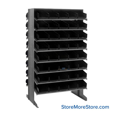 Storage Shelves with Bins 36''W x 24''D x 60''H - QPRD-102BK SMS-08-V45-QPRD-102BK