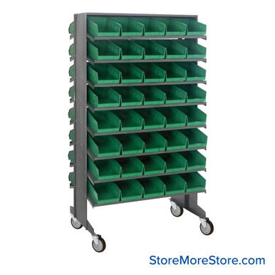 Storage Shelves with Bins 36''W x 36''D x 60''H - QPRD-104GN-W SMS-08-V45-QPRD-104GN-W