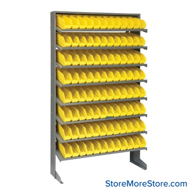 Storage Shelves with Bins 36''W x 12''D x 60''H - QPRS-100YL SMS-08-V45-QPRS-100YL