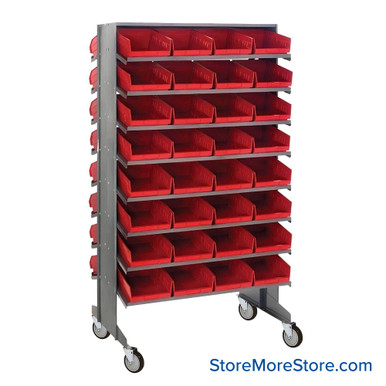 Storage Shelves with Bins 36''W x 24''D x 60''H - QPRD-107RD-W SMS-08-V45-QPRD-107RD-W