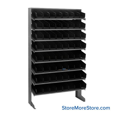 Storage Shelves with Bins 36''W x 12''D x 60''H - QPRS-101BK SMS-08-V45-QPRS-101BK