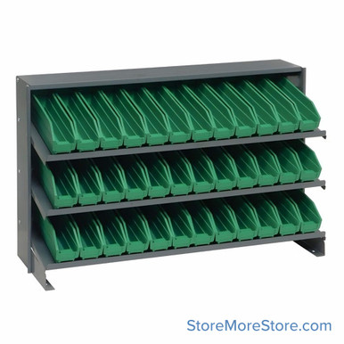 Workbench Parts Organizer 36''W x 12''D x 23''H - QPRHA-100GN SMS-08-V45-QPRHA-100GN