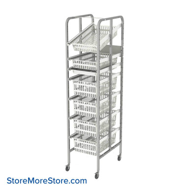 Mobile Basket Rack 18.25''W x 29.13''D x 78''H - RKU-1-7 SMS-08-V59-RKU-1-7