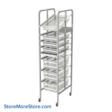 Mobile Basket Rack 18.25''W x 29.13''D x 78''H - RKU-1-8 SMS-08-V59-RKU-1-8