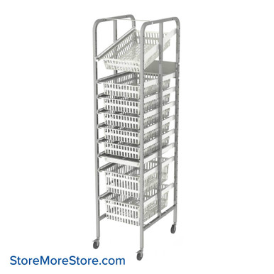 Mobile Basket Rack 18.25''W x 29.13''D x 78''H - RKU-1-9 SMS-08-V59-RKU-1-9