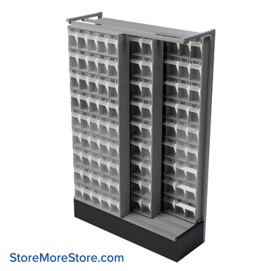 Sliding Storage Cabinets, 180 Tilt-Out Bins, Ivory