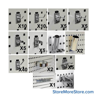Square Hole Pegboard Accessories 100 Hooks - 855004-51 SMS-08-V34-855004-51