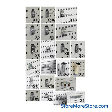 Square Hole Pegboard Accessories 107 Hooks - 855005-51 SMS-08-V34-855005-51