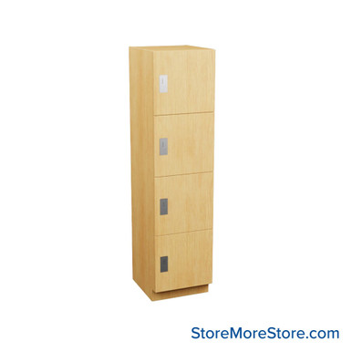 Multi-Compartment Lockers, 24" W x 20" D x 76" H, 24" Column Width, 4 Tiers, Combination Lock SMS-05-V90-MCLD-242072-CL
