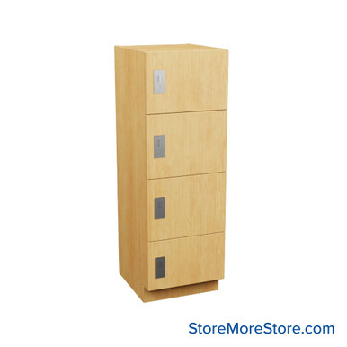 Multi-Compartment Lockers, 18" W x 20" D x 58" H, 18" Column Width, 4 Tiers, Combination Lock SMS-05-V90-MCLD-182054-CL