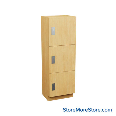 Multi-Compartment Lockers, 24" W x 18" D x 44" H, 24" Column Width, 3 Tiers, Padlock Hasp SMS-05-V90-MCLC-241840