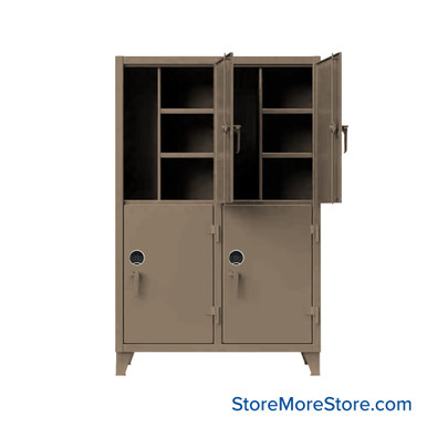 Metal Locker Wardrobe 50''W x 24''D x 78''H - 46-24-2TPL-AT SMS-05-V03-46-24-2TPL-AT