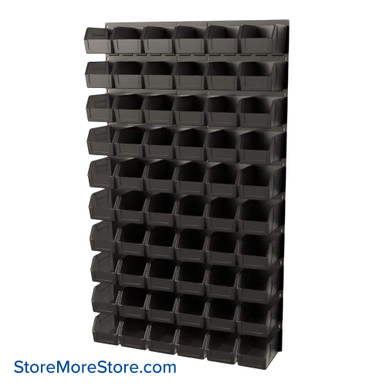 Wall Mounted Storage Bins 36''W x 9.25''D x 61''H - QLP-3661-221 SMS-08-V45-QLP-3661-221