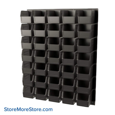 Wall Mounted Storage Bins 48''W x 13.63''D x 61''H - QLP-4861-242 SMS-08-V45-QLP-4861-242