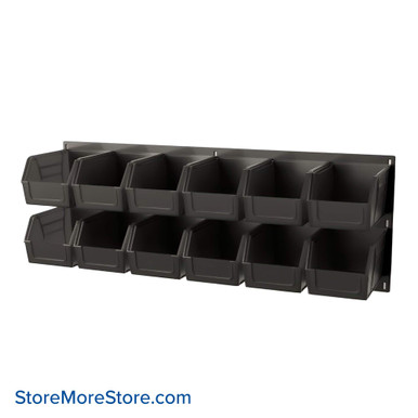Wall Mounted Storage Bins 36''W x 9.25''D x 12''H - QLP-3612-221 SMS-08-V45-QLP-3612-221