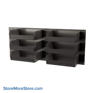 Wall Mounted Storage Bins 48''W x 10.88''D x 19''H - QLP-4819-245 SMS-08-V45-QLP-4819-245