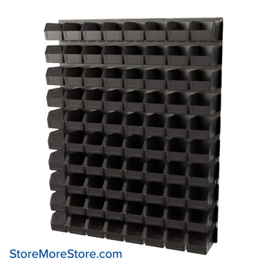 Wall Mounted Storage Bins 48''W x 9.25''D x 61''H - QLP-4861-221 SMS-08-V45-QLP-4861-221