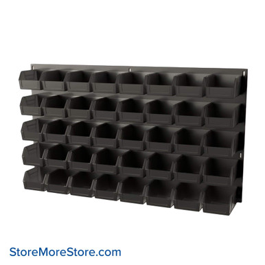 Wall Mounted Storage Bins 36''W x 5.38''D x 19''H - QLP-3619-210 SMS-08-V45-QLP-3619-210