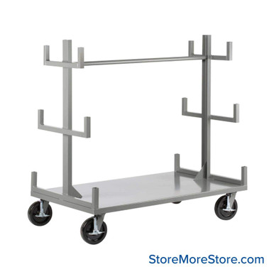 Mobile Pipe Rack 48''W x 36''D x 58''H - BRT-36488-8PHBK SMS-08-V87-BRT-36488-8PHBK