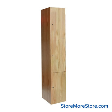 Wood Locker 15''W x 18''D x 72''H - UW1582-3A-W-RO-B SMS-05-V39-UW1582-3A-W-RO-B