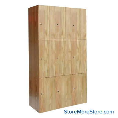 Wood Locker 45''W x 18''D x 72''H - UW3582-3A-W-RO-B SMS-05-V39-UW3582-3A-W-RO-B