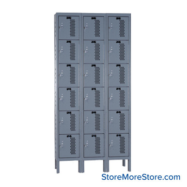 Expanded Metal Locker 36''W x 12''D x 78''H - U3228-6HV-A-CL SMS-05-V39-U3228-6HV-A-CL