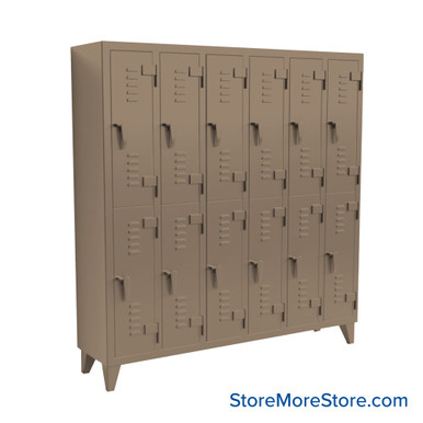 Industrial Lockers 74''W x 18''D x 78''H - 66-18-2TSL SMS-05-V03-66-18-2TSL