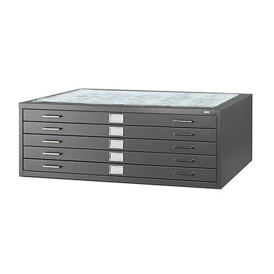 Flat File Cabinets, 46.5" W x 35.5" D, 5 Drawers