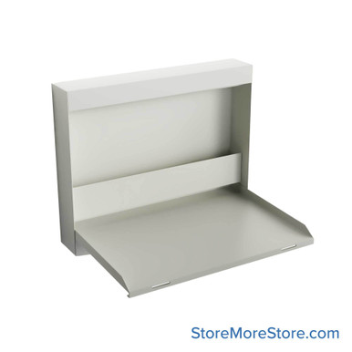 Wall Mounted Folding Cabinets, 20" W x 3.5" D x 16.5" H, Standard, No Lock