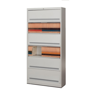 Flipper Door Cabinets, 75.25" High, 6 Tiers