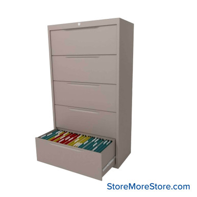 Lateral File Cabinet 36''W x 18.625''D x 67.625''H - HLT365 SMS-01-V37-HLT365