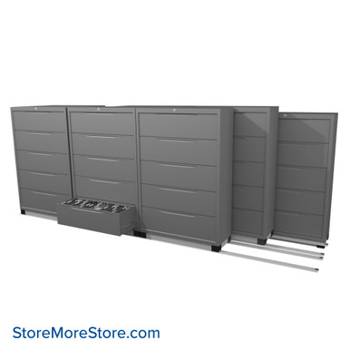 Filing Cabinets on Tracks 180''W x 61.5''D x 70.25''H - LATH425433 SMS-01-V37-LAT425433
