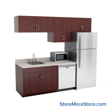 Breakroom Cabinets 96''W x 31''D x 84''H - SSG-BR08-5-L SMS-03-V90-SSG-BR08-5-L
