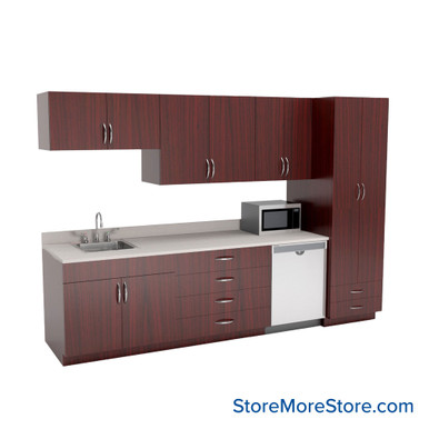 Breakroom Cabinets 120''W x 31''D x 84''H - SSG-BR10-3-L SMS-03-V90-SSG-BR10-3-L