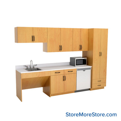Breakroom Cabinets 120''W x 25''D x 84''H - SSG-BR10-4-L SMS-03-V90-SSG-BR10-4-L