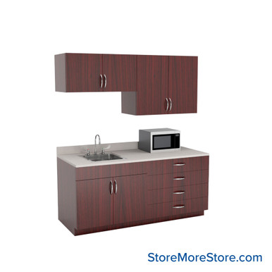 Breakroom Cabinets 72''W x 31''D x 84''H - SSG-BR06-1-L SMS-03-V90-SSG-BR06-1-L