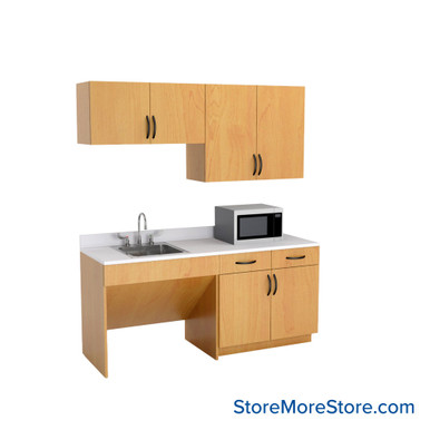 Breakroom Cabinets 72''W x 25''D x 84''H - SSG-BR06-2-L SMS-03-V90-SSG-BR06-2-L