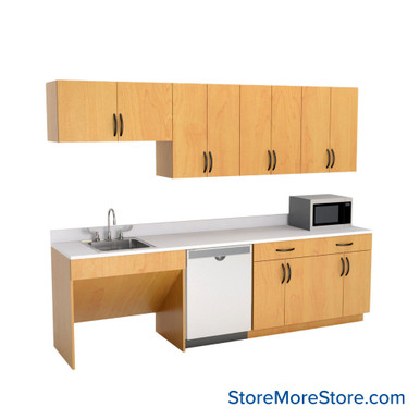Breakroom Cabinets 108''W x 31''D x 84''H - SSG-BR09-4-L SMS-03-V90-SSG-BR09-4-L