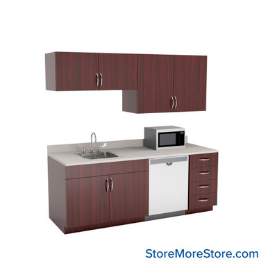 Breakroom Cabinets 84''W x 31''D x 84''H - SSG-BR07-1-L SMS-03-V90-SSG-BR07-1-L