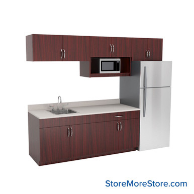 Breakroom Cabinets 108''W x 25''D x 84''H - SSG-BR09-5-L SMS-03-V90-SSG-BR09-5-L