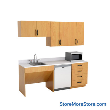 Breakroom Cabinets 84''W x 25''D x 84''H - SSG-BR07-2-L SMS-03-V90-SSG-BR07-2-L
