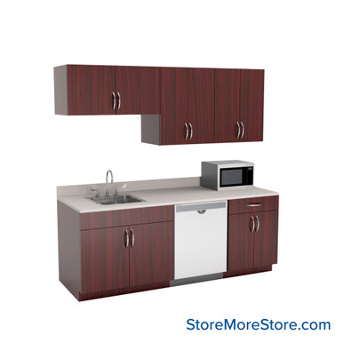 Breakroom Cabinets 84''W x 31''D x 84''H - SSG-BR07-3-L SMS-03-V90-SSG-BR07-3-L