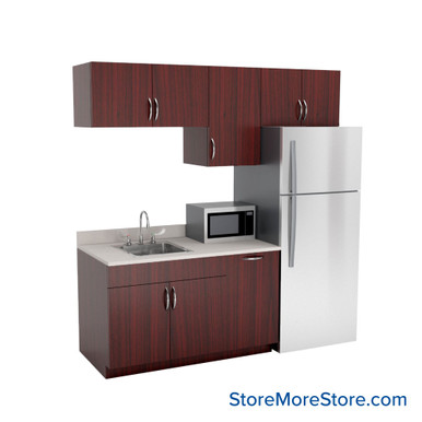 Breakroom Cabinets 84''W x 31''D x 84''H - SSG-BR07-5-L SMS-03-V90-SSG-BR07-5-L