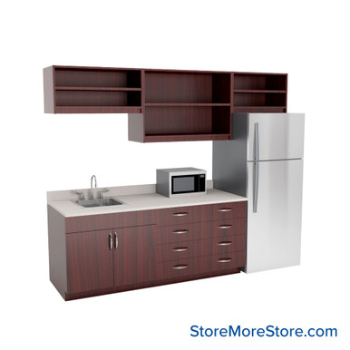 Breakroom Cabinets 108''W x 25''D x 84''H - SSG-BR09-9-L SMS-03-V90-SSG-BR09-9-L
