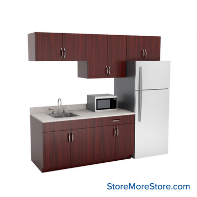 Breakroom Cabinets 96''W x 31''D x 84''H - SSG-BR08-1-L SMS-03-V90-SSG-BR08-1-L