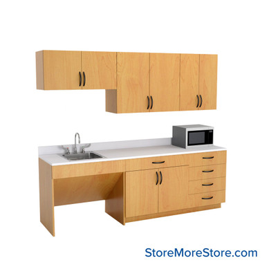 Breakroom Cabinets 96''W x 25''D x 84''H - SSG-BR08-2-L SMS-03-V90-SSG-BR08-2-L